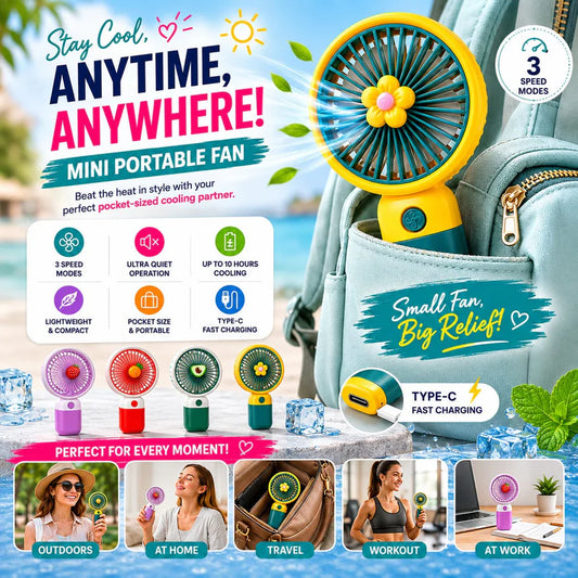 Portable Rechargeable Cooling Fan β No More Sweating in Summer