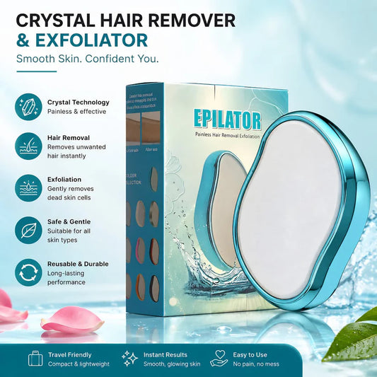 Reusable Crystal Hair Remover & Exfoliator – Pain-Free Smooth Skin