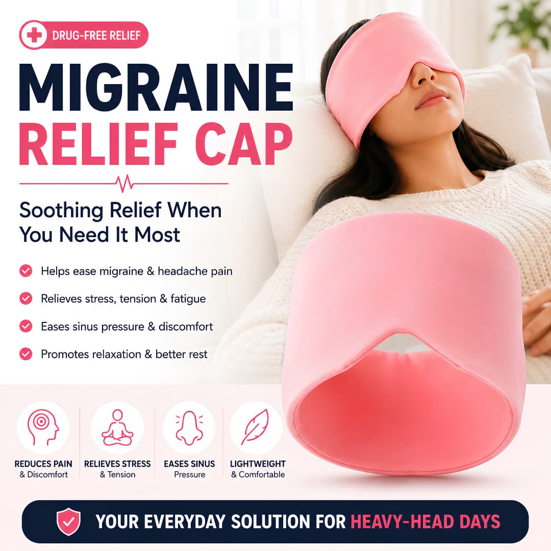 Migraine Relief Cap – Hot & Cold Therapy Headache Relief Mask