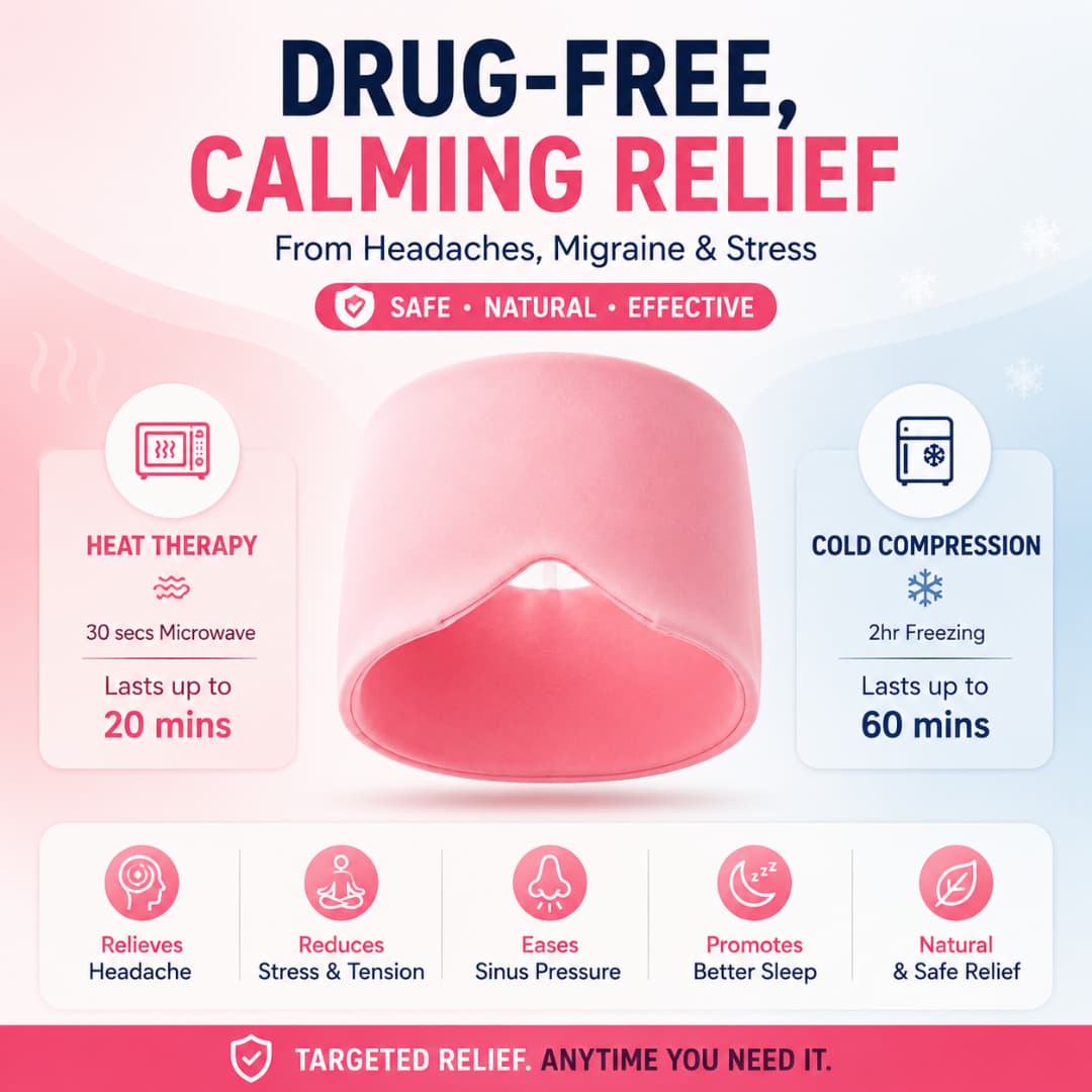 Migraine Relief Cap – Hot & Cold Therapy Headache Relief Mask